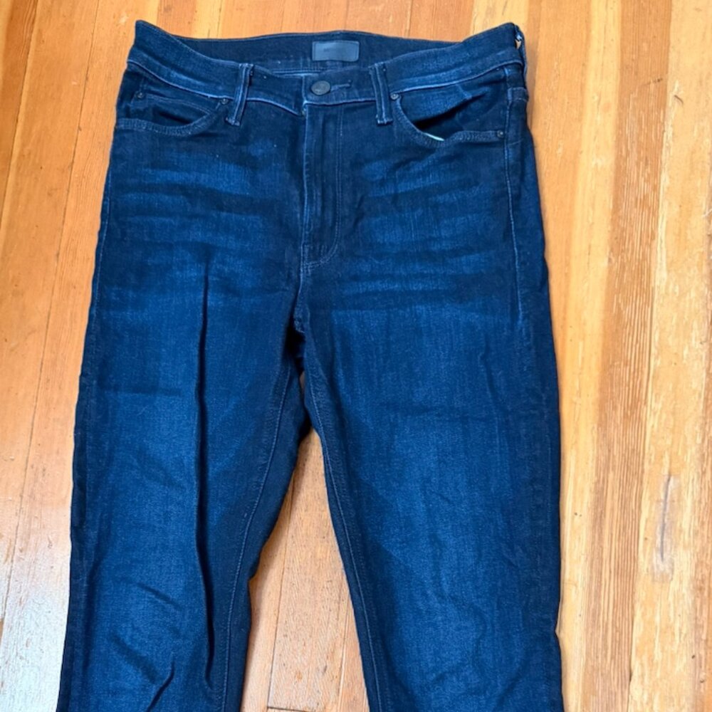 MOTHER Deep Indigo Blue Back Pocket Jeans - Picture 2 of 11